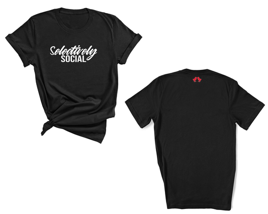 SELECTIVELY SOCIAL WOMENS TEE - BLACK
