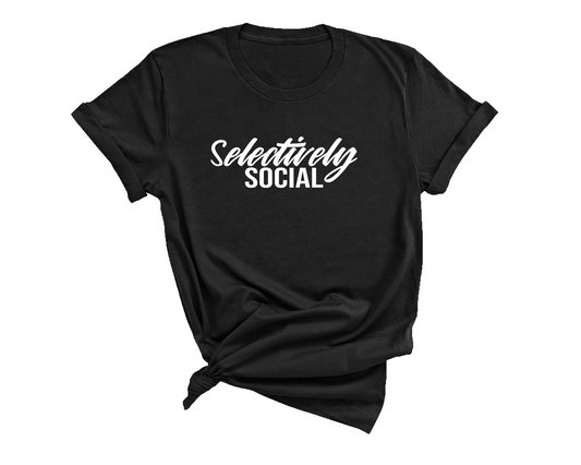 Selectively Social - Black T-Shirt